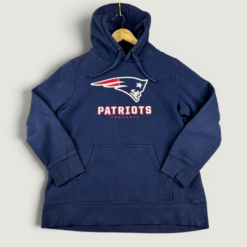 NFL Team Apparel New England Patriots Hoodie Womens XL Navy Blue Fleece Football